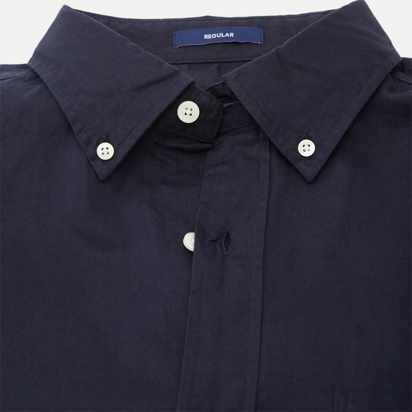 Gant Shirts REG COTTON LINEN SS SHIRT 3230053 EVENING BLUE